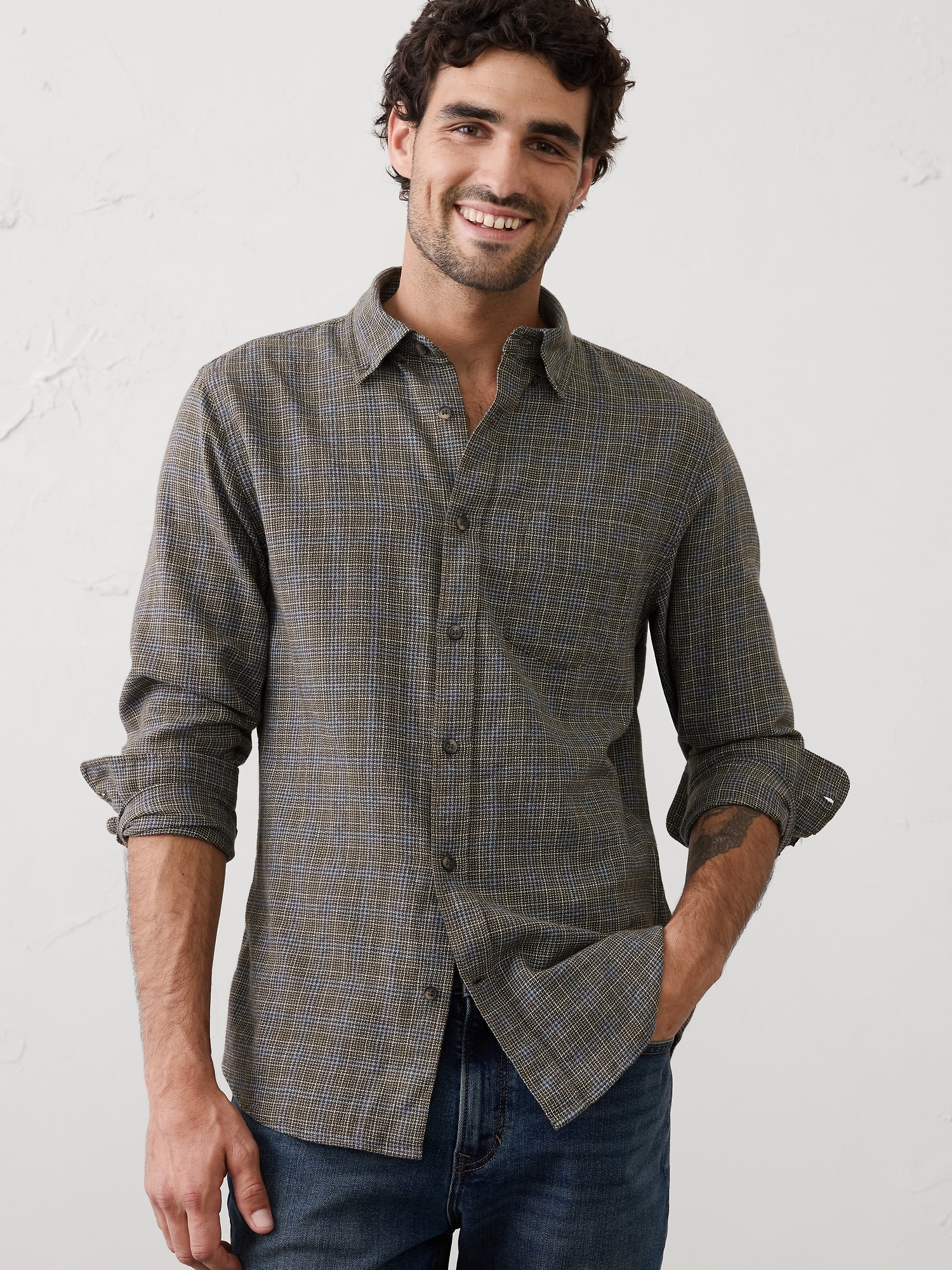 Slim-Fit Textured Shirt