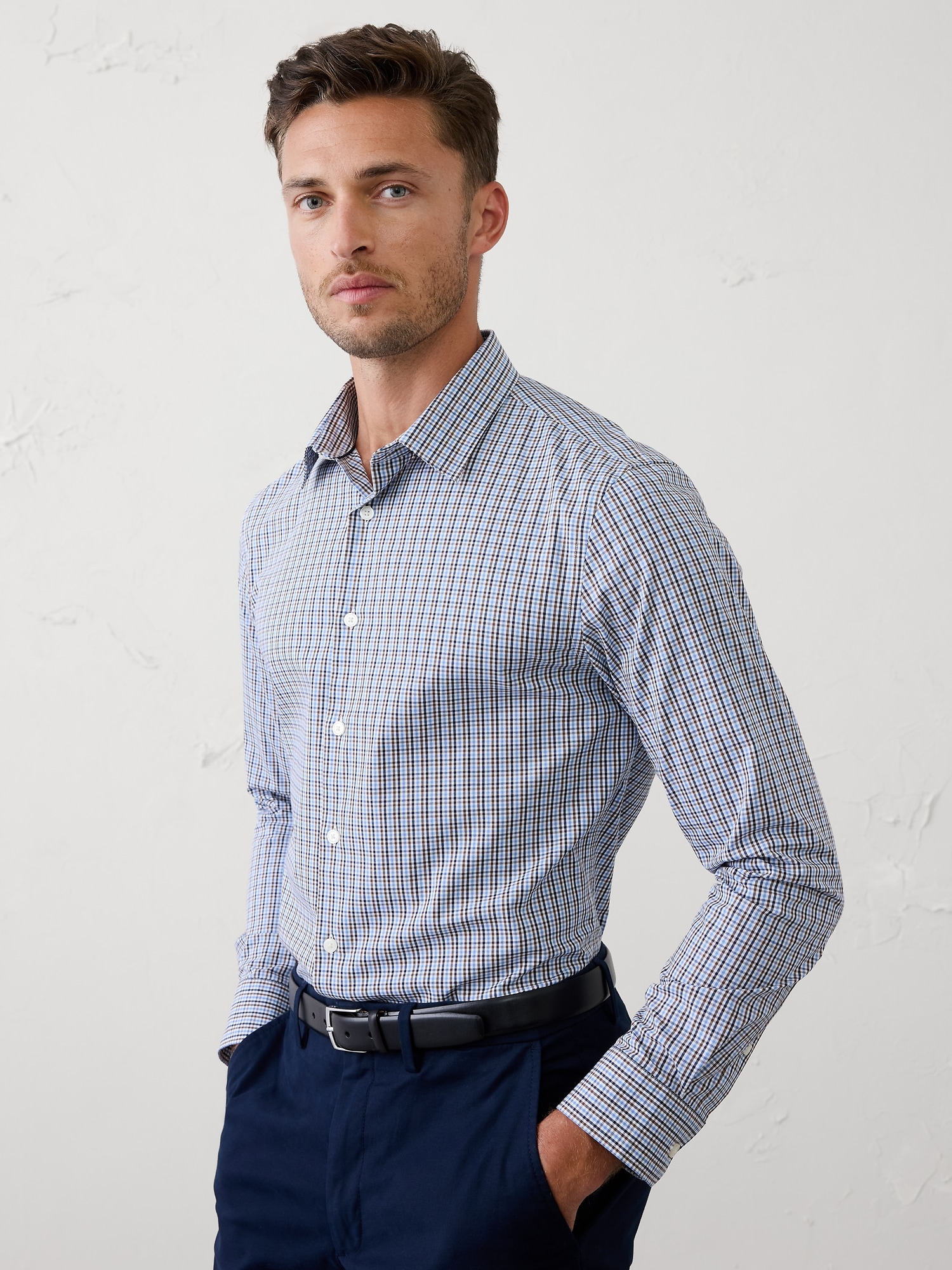 Slim Untucked Dress Shirt