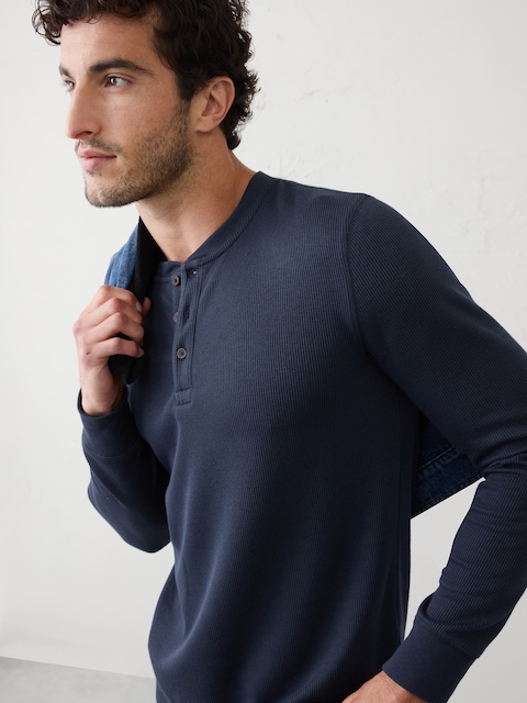 Waffle Knit Henley