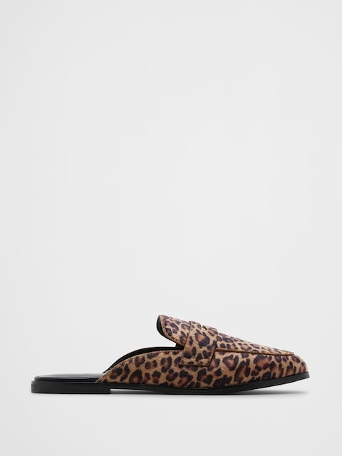 Vegan Leather Loafer Mule