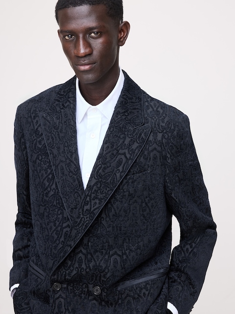 VESTE DE SMOKING DÉCONTRACTÉE EN JACQUARD