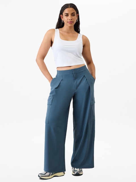 Signature Rib Square Neck Crop Tank