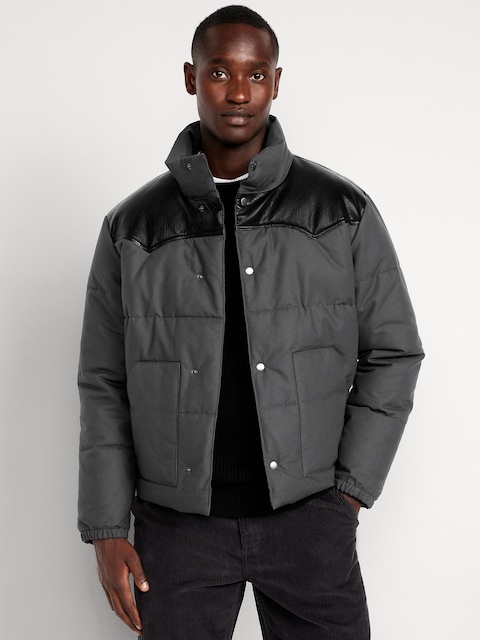 Western Canvas Puffer Jacket
