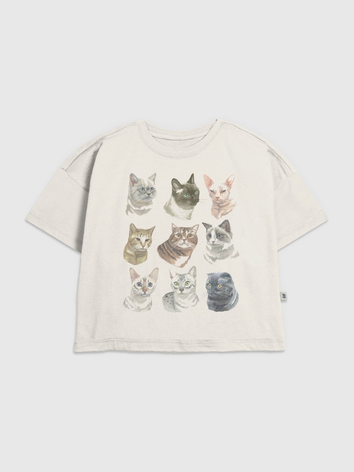 Kids Cat Faces Graphic T-Shirt