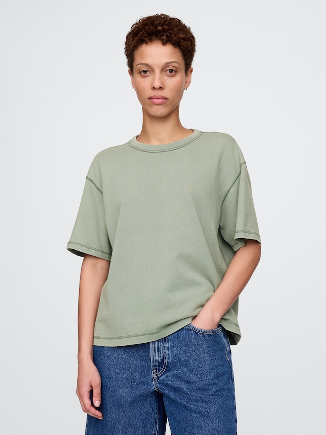 ヘビーウェイト クロップドTシャツ (ユニセックス)-4