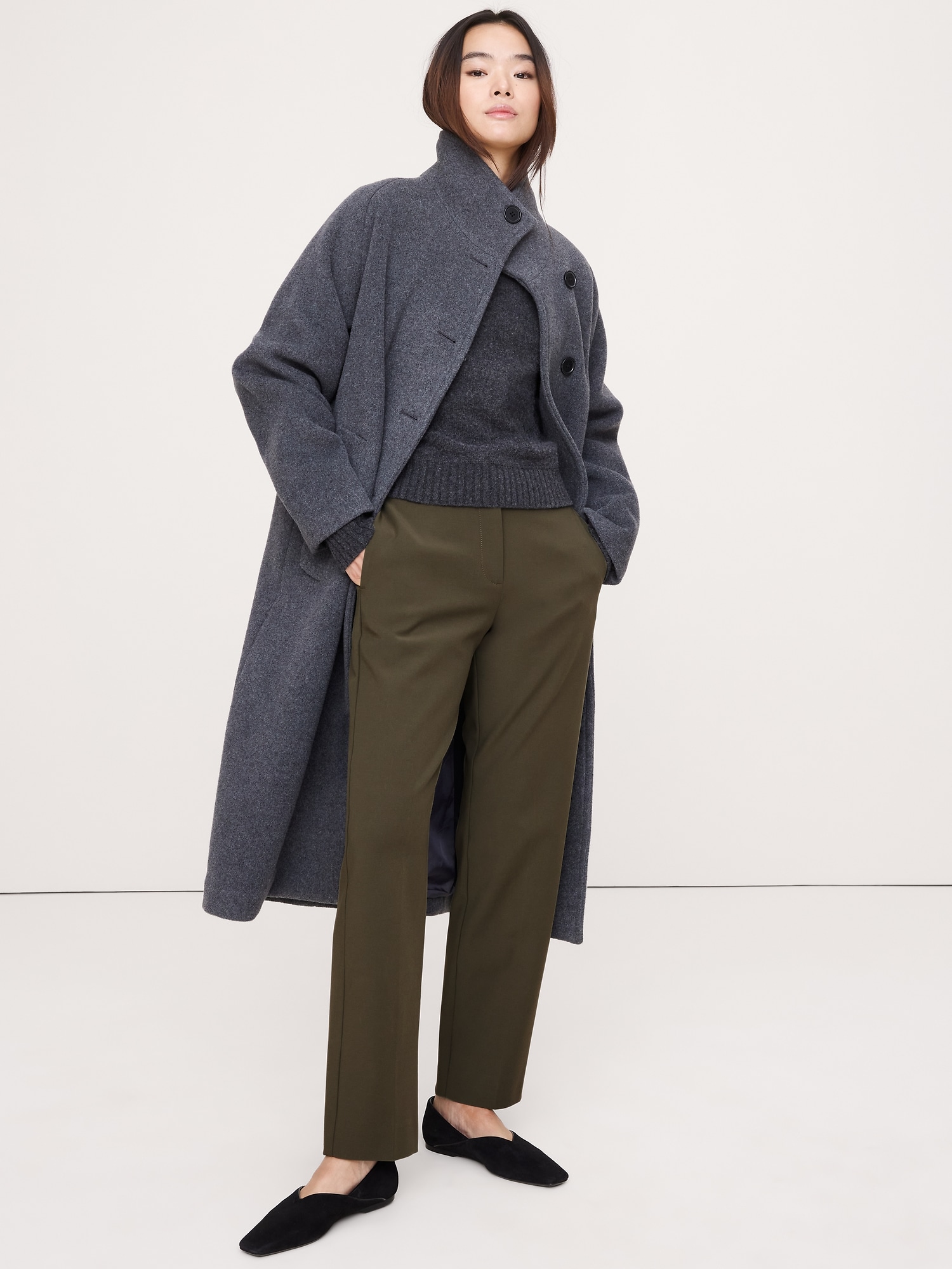 High-Rise Modern Slim City Stretch Ankle Pant