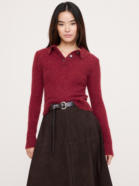 Italian Alpaca-Blend Sweater Polo