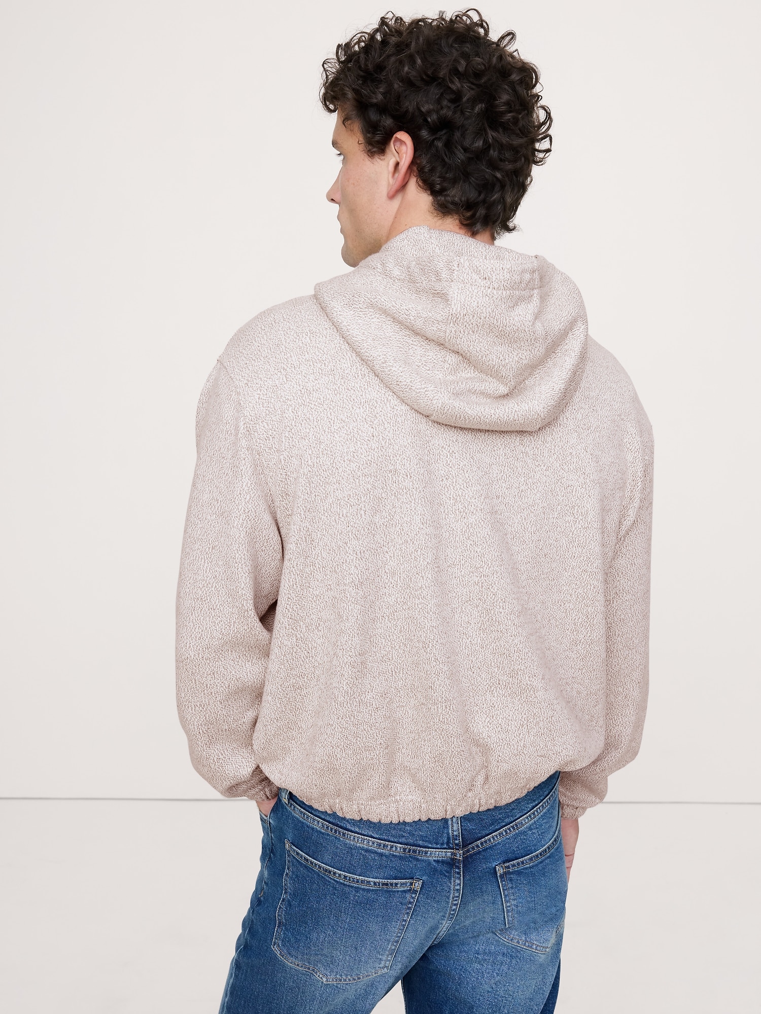 Relaxed French Terry Anorak Hoodie