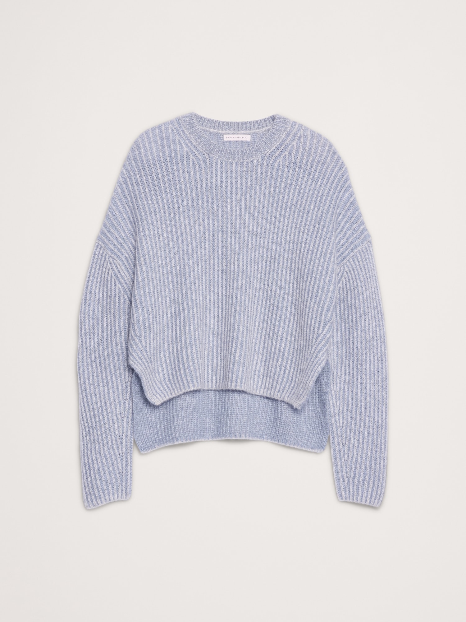 アルパカ ウール ブレンド リブセーター-3