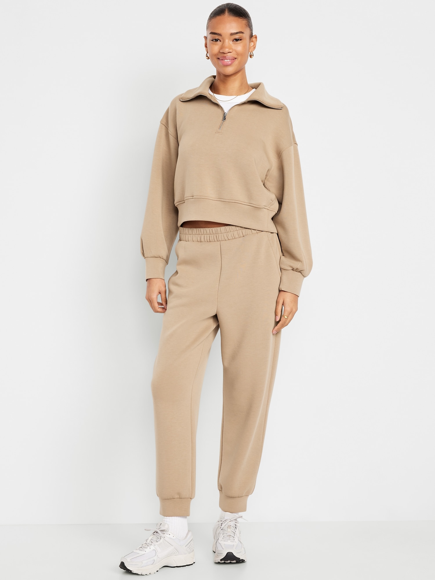 High-Waisted Bounce Fleece Jogger Sweatpants