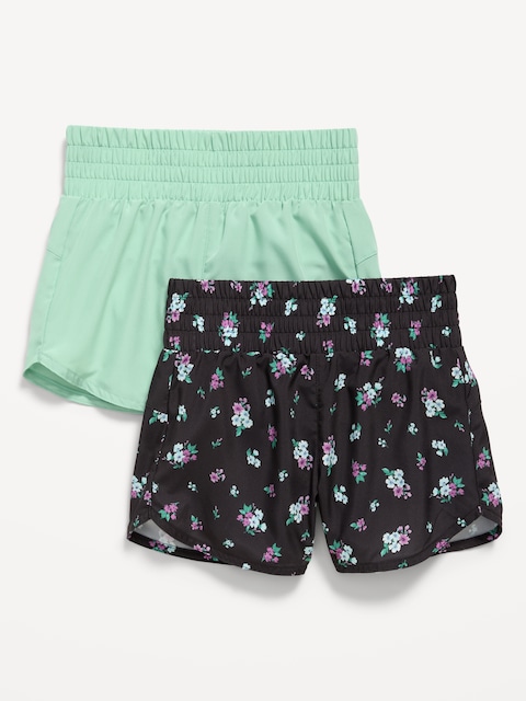 High-Waisted Dolphin-Hem Run Shorts 2-Pack for Girls
