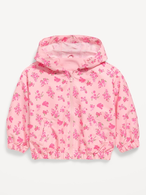 Printed Hooded Track Jacket for Toddler Girls