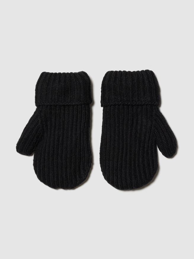 CashSoft カシミヤタッチ くまさん ビーニー＆ミトンセット (幼児・ベビー)-2