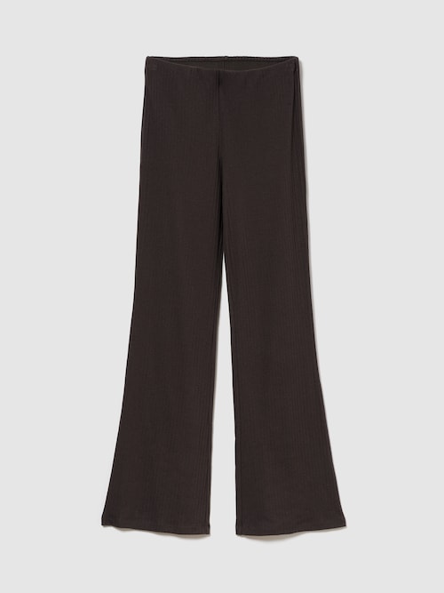 モダン ワイドリブ フレアパンツ