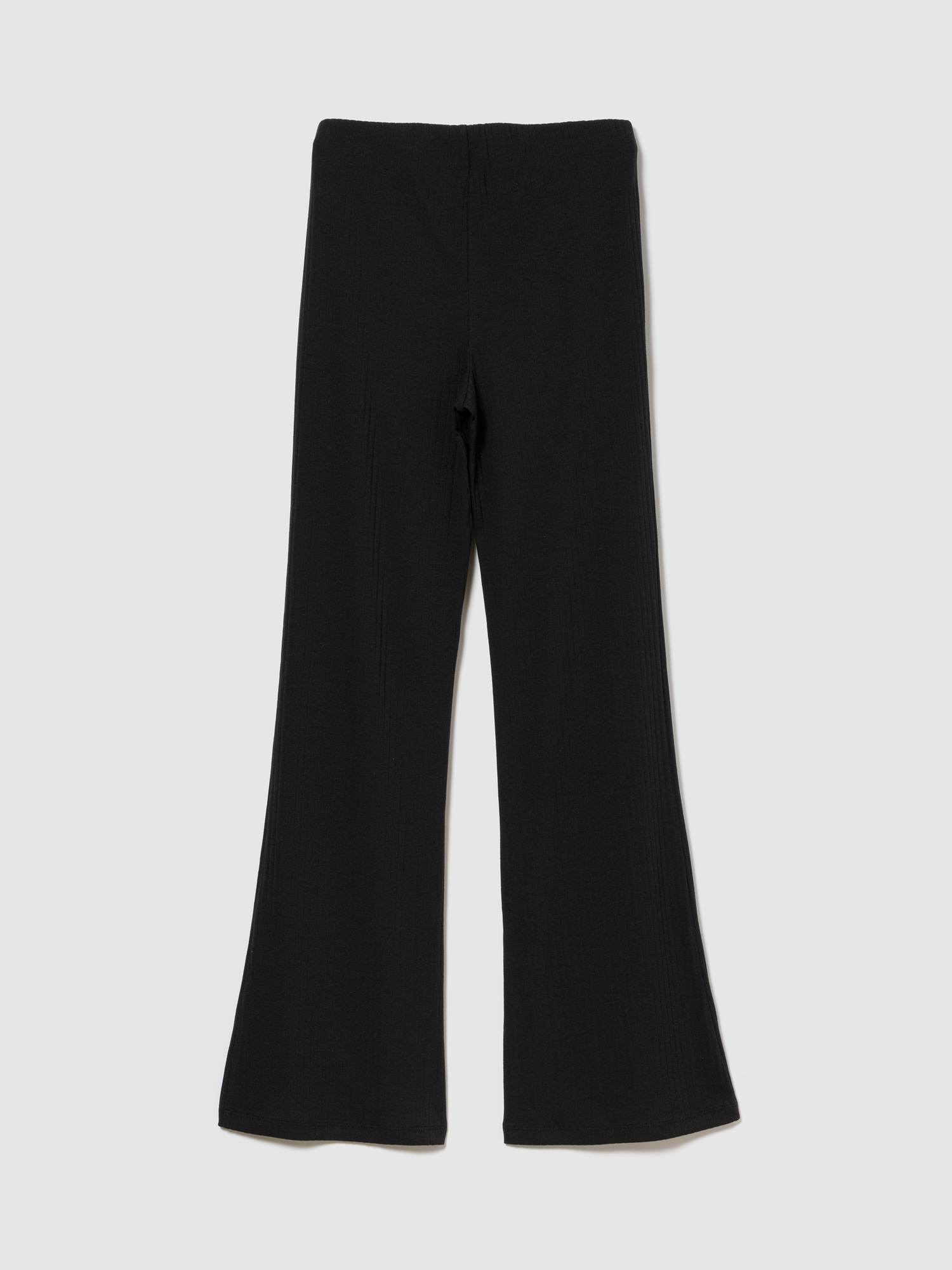 モダン ワイドリブ フレアパンツ-1