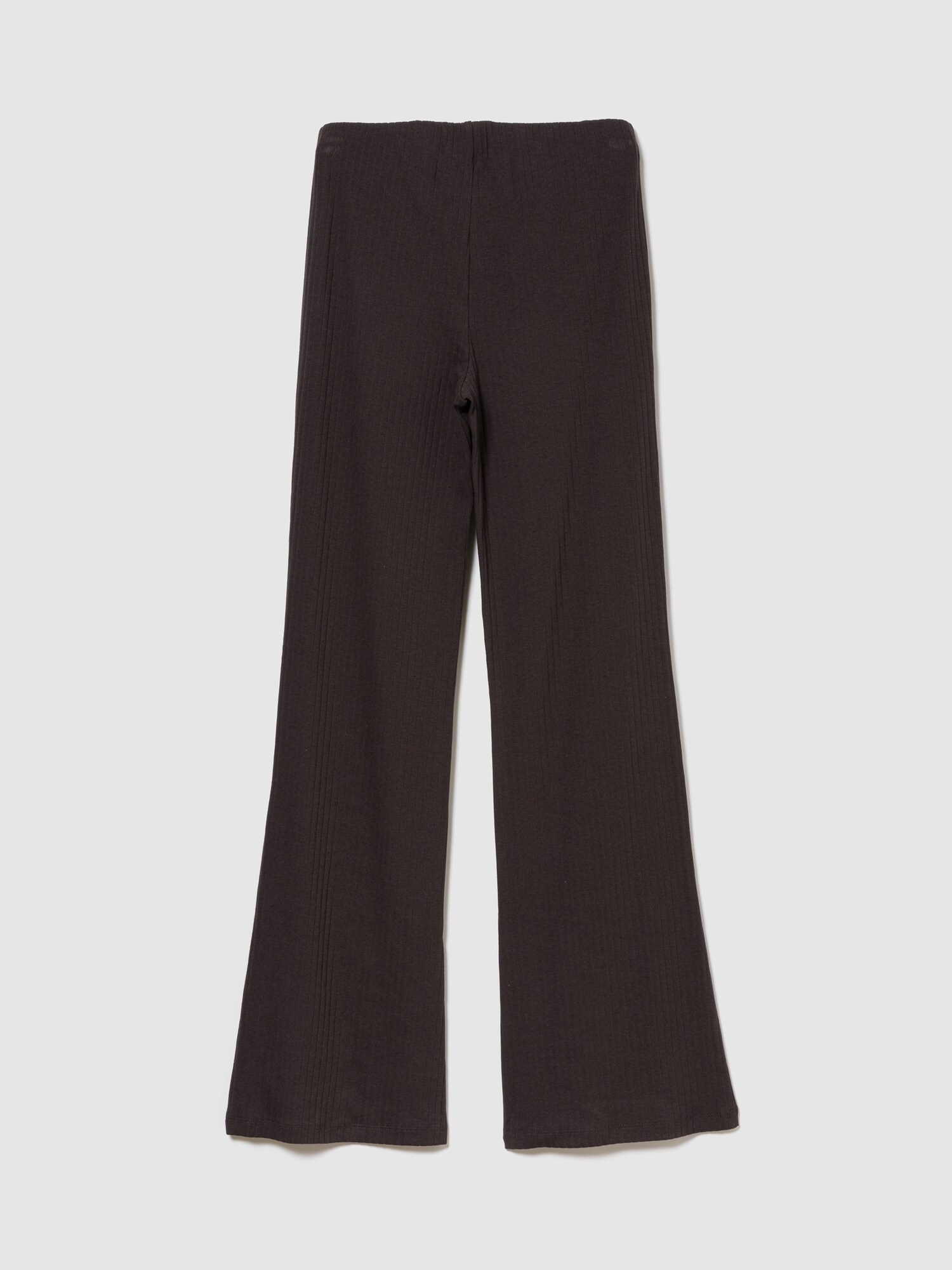 モダン ワイドリブ フレアパンツ-1