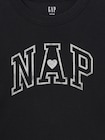 オーガニックコットン オーバーサイズ NAPロゴ パジャマTシャツ-2