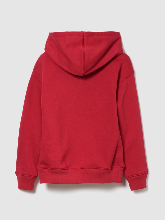 Fox Republic] 筋トレ やる気がないなら家に帰れ ポメラニアン 犬 キッズ パーカー スウェット [ [Fox Republic] 筋トレ やる気がないなら家に帰れ プードル 犬 キッズ パーカー スウェット バーガンディー 120c