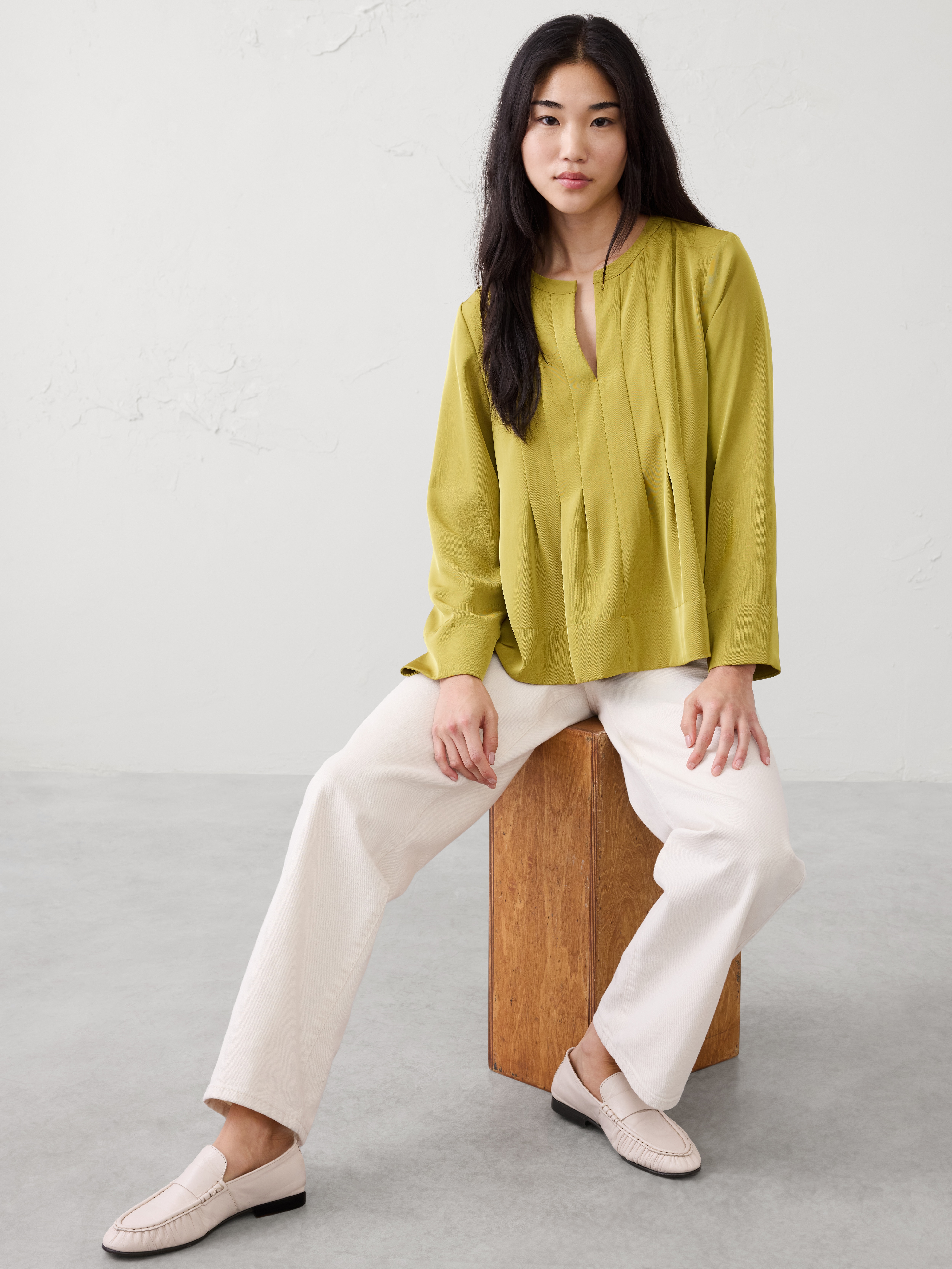 Pleated Swing Top | Banana Republic Factory