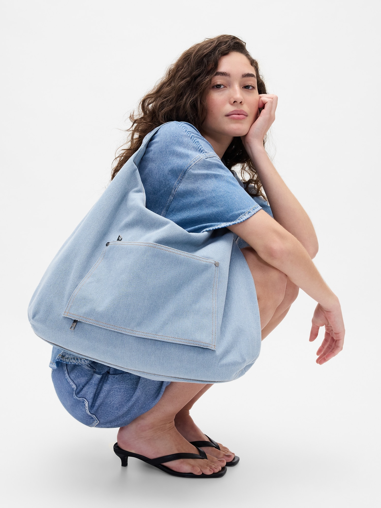 Gap &times; B&Eacute;IS デニムショルダーバッグ-4