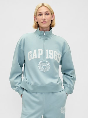 ヴィンテージソフト GAP1969ロゴ ハーフジップ プルオーバー