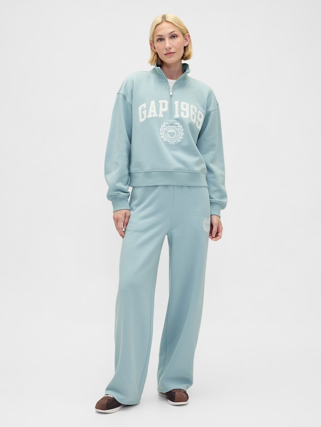 ヴィンテージソフト GAP1969ロゴ ハーフジップ プルオーバー-1