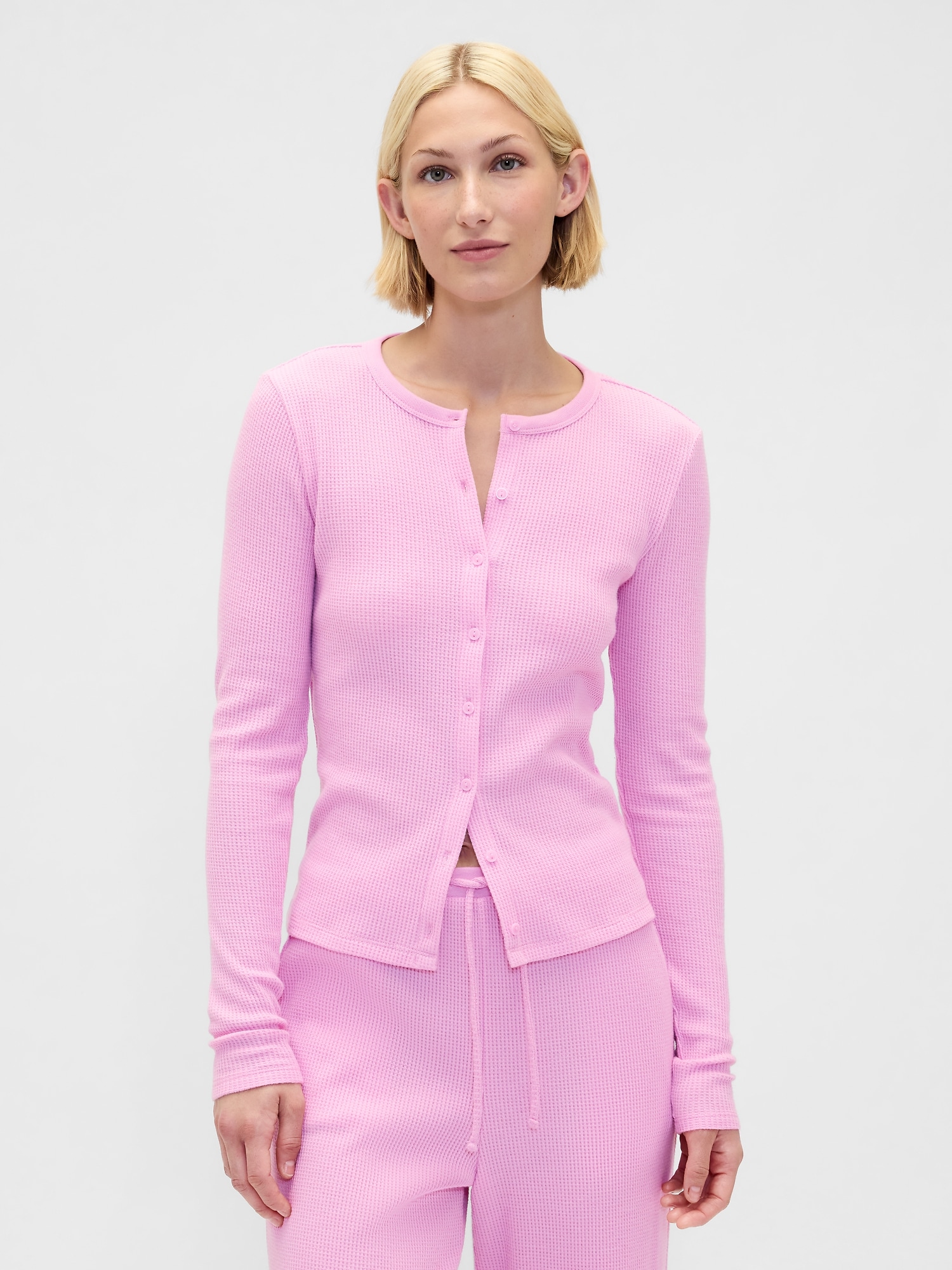 CARDIGAN DE PYJAMA GAUFRÉ