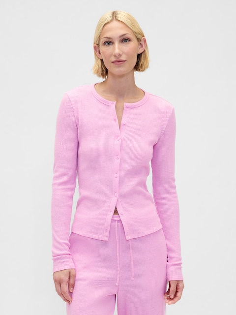 CARDIGAN DE PYJAMA GAUFRÉ