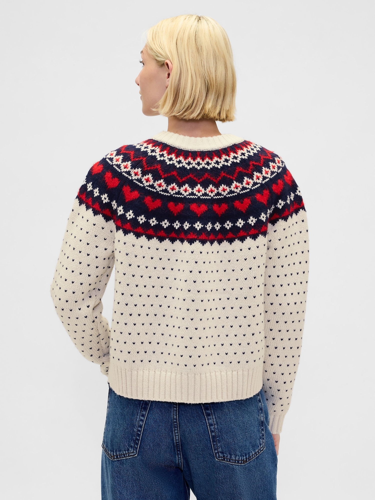 ウールブレンド ラグラン クルーネックセーター-2