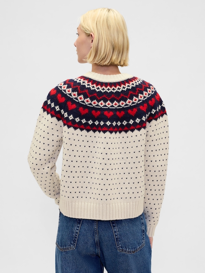 ウールブレンド ラグラン クルーネックセーター-2