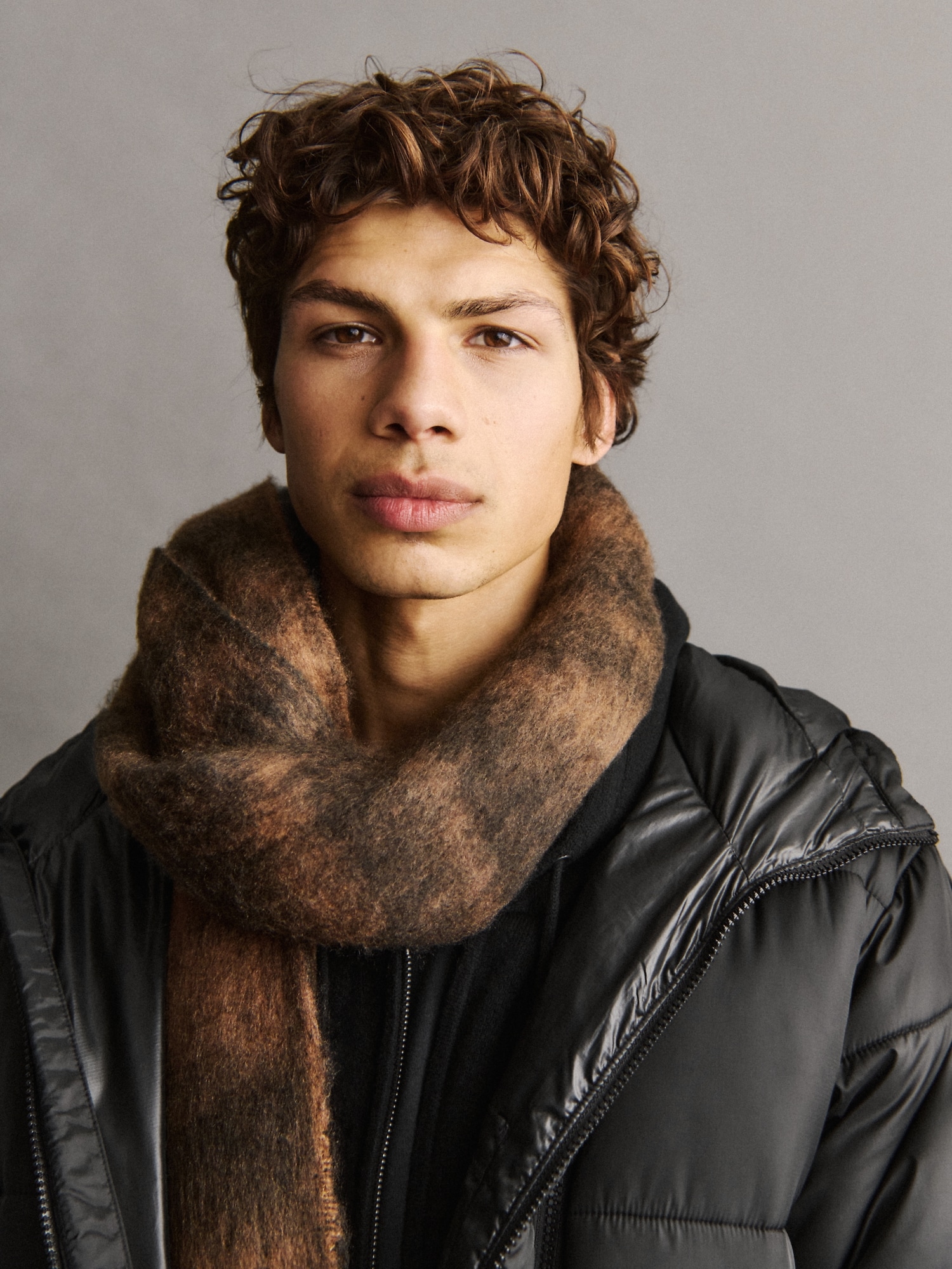 ブラッシュド フリンジ マフラー-4