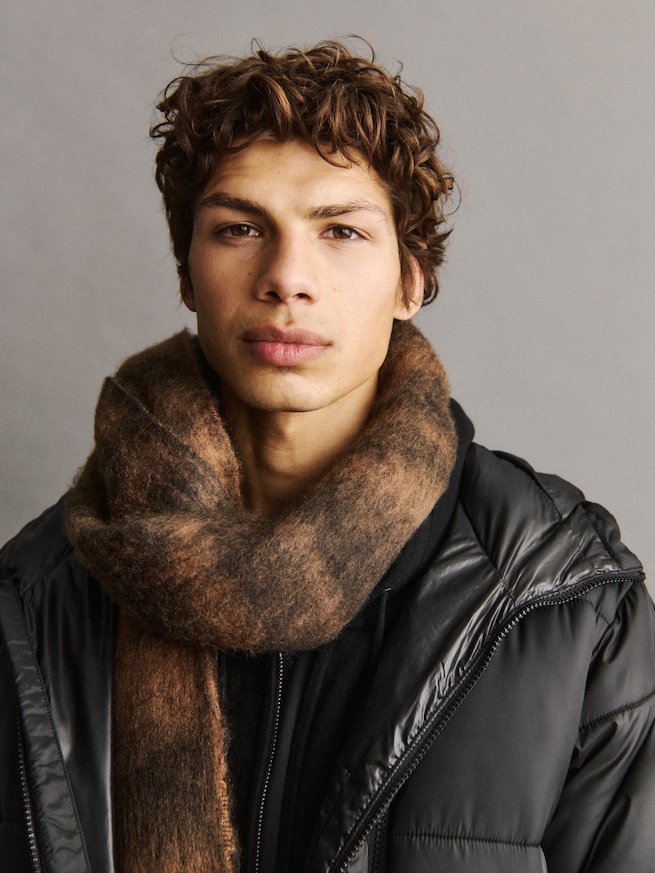 ブラッシュド フリンジ マフラー-4