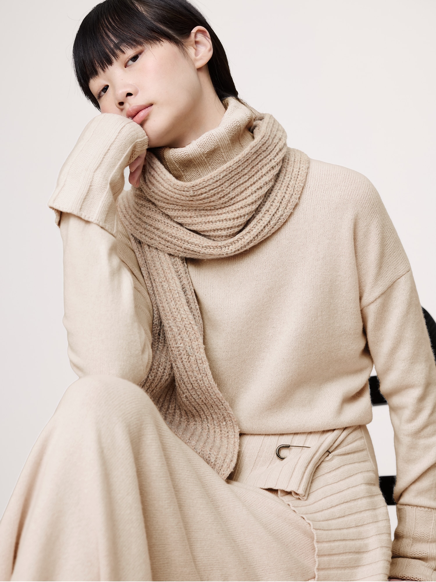 ドネガル ウールブレンド エクストラロング スカーフ-1