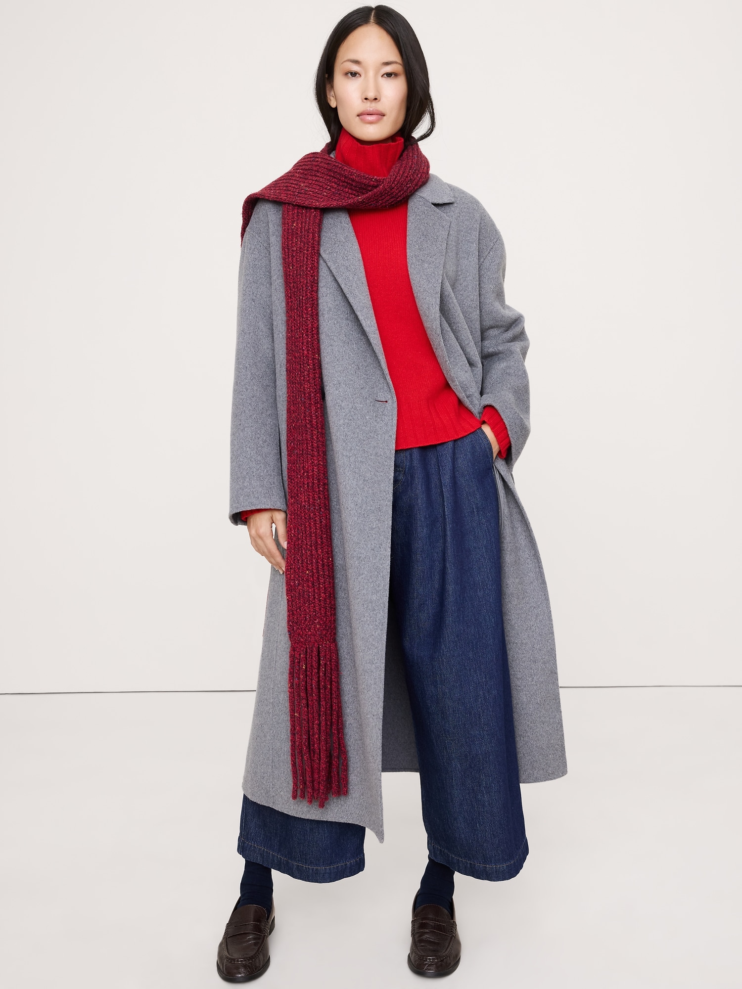 ドネガル ウールブレンド エクストラロング スカーフ-1