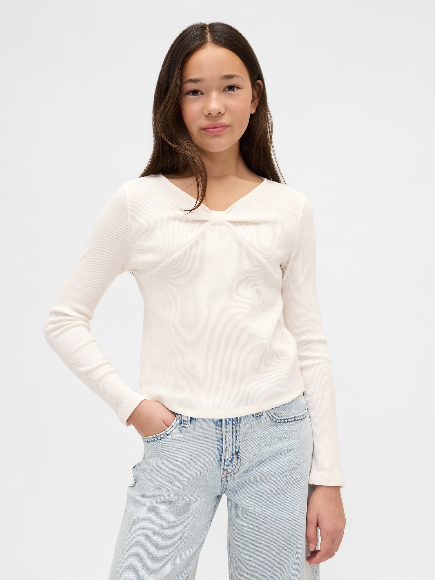 リボンネック Tシャツ-0