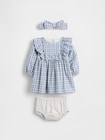 フランネル リボン ワンピース コーデセット (ベビー)-2