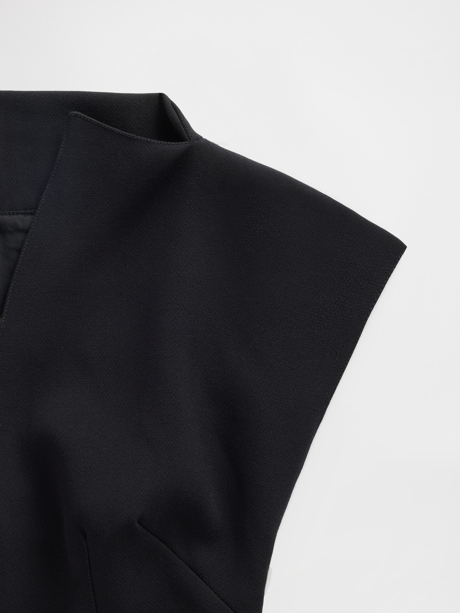 GapStudio ストラクチャー サテン ミディドレス-4