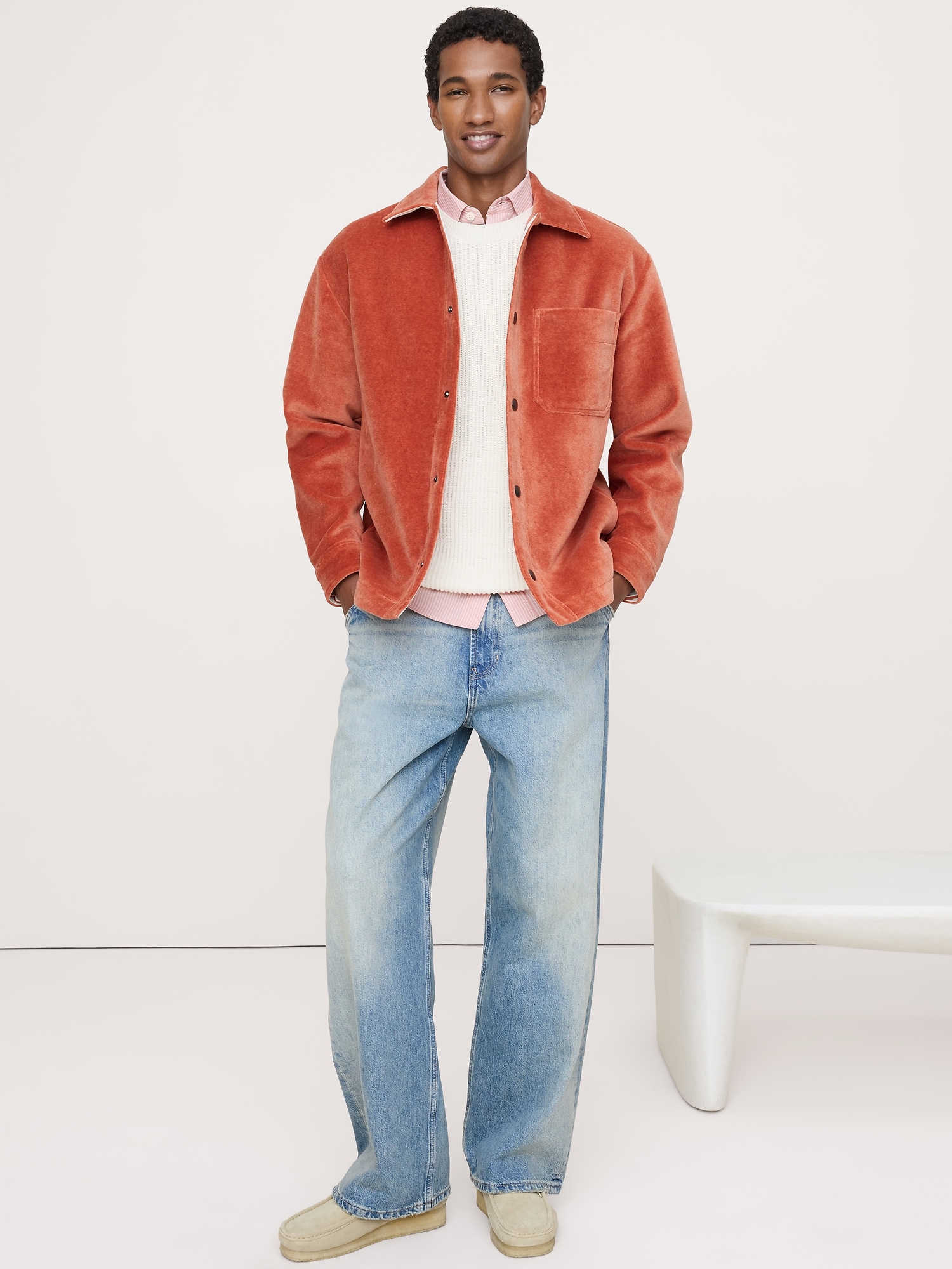 ベロア オーバーシャツ-0