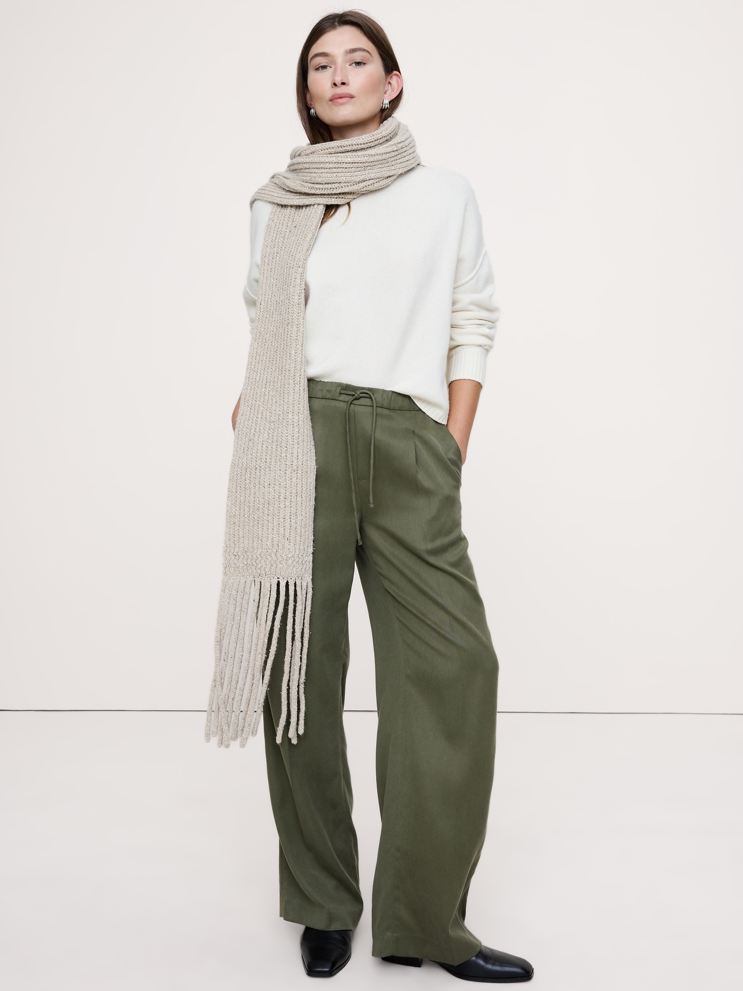 ドネガル ウールブレンド エクストラロング スカーフ-3