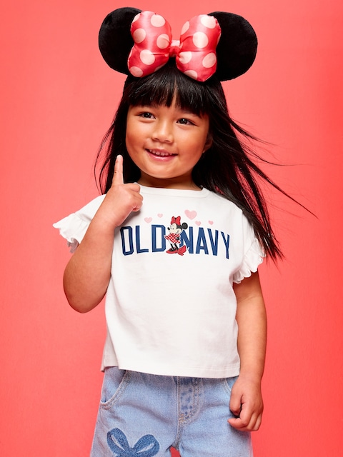 T-SHIRT À MANCHES VOLANTÉES MINNIE MOUSE OLD NAVY X DISNEY POUR TOUTE-PETITE