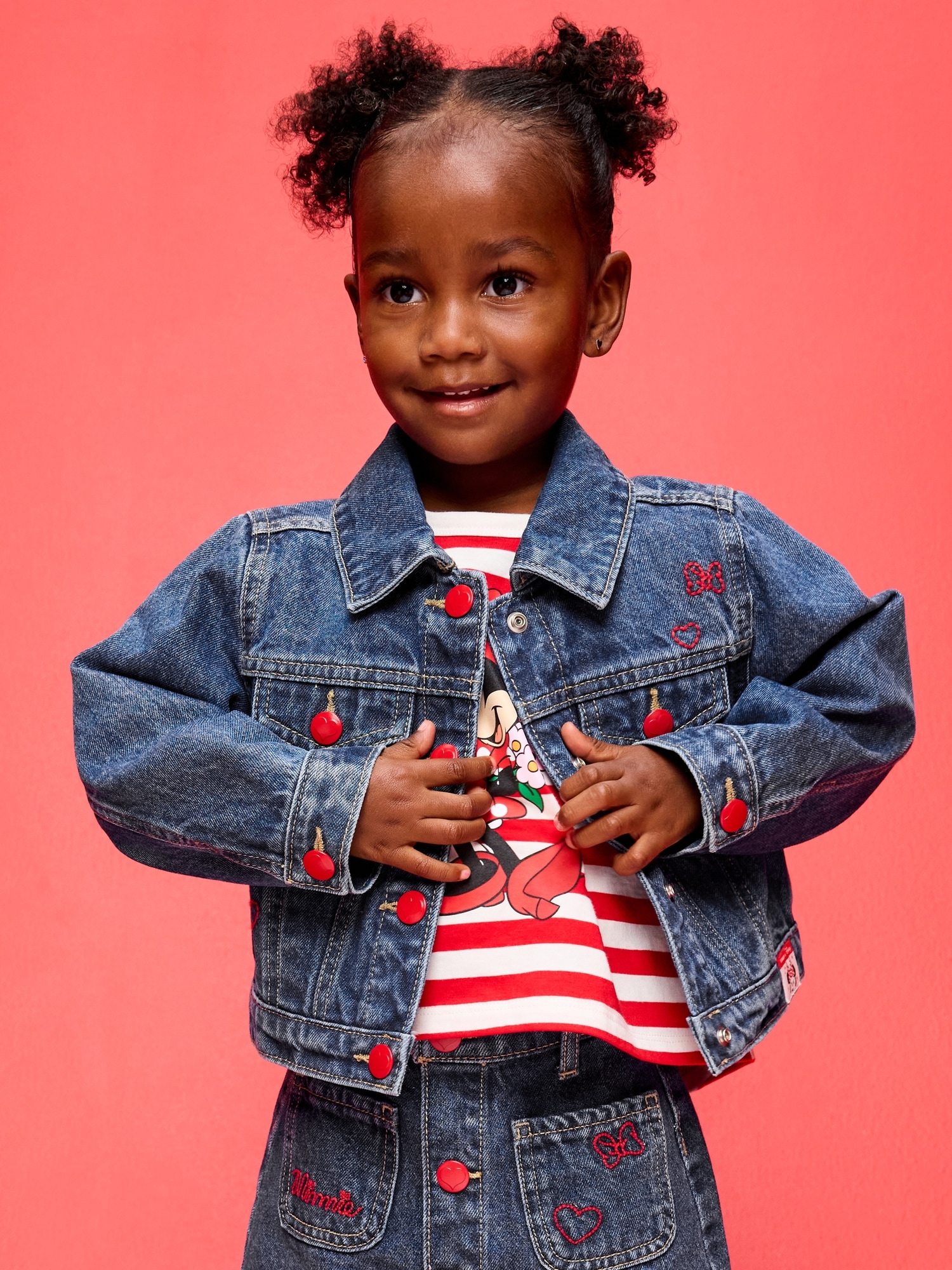 VESTE CAMIONNEUR COURTE EN DENIM MINNIE MOUSE DE OLD NAVY X DISNEY POUR TOUTE-PETITE