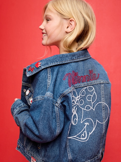 Old Navy x Disney Oversized Minnie Mouse Jean Trucker Jacket for Girls