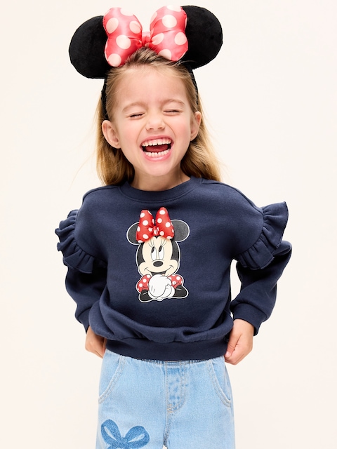 CHANDAIL EN COTON OUATÉ AVEC MANCHES À VOLANTS À IMPRIMÉ MINNIE MOUSE OLD NAVY X DISNEY POUR TOUTE-PETITE