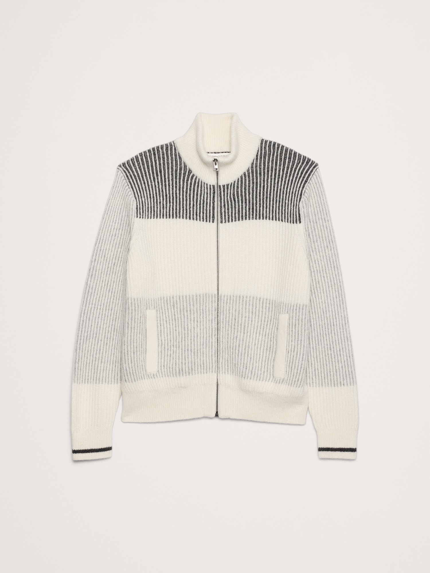 アルパカ ウール ブレンド ニットジャケット-4