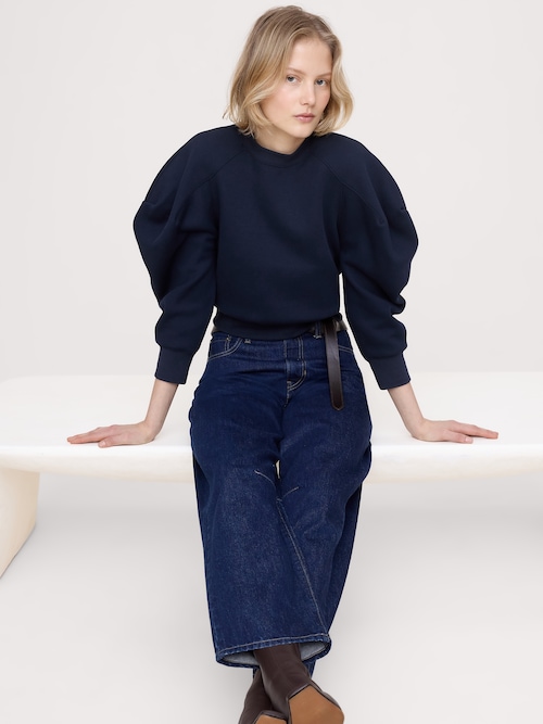 パフスリーブ スウェットシャツ