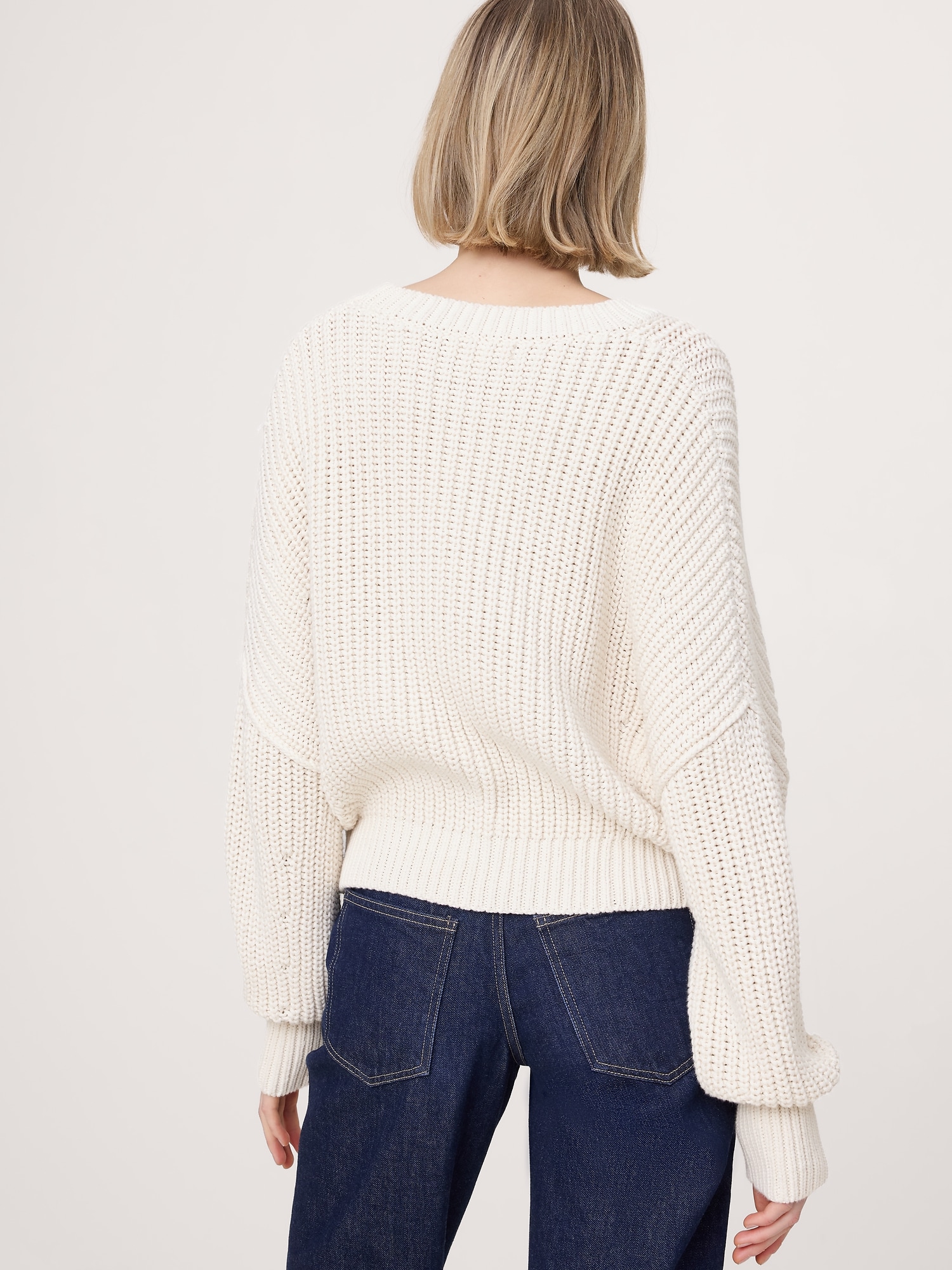 Chunky Cotton Crew-Neck Sweater