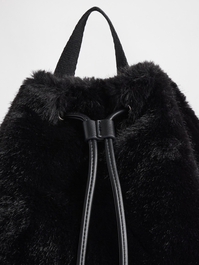 フェイクファー バックパック (キッズ)-3