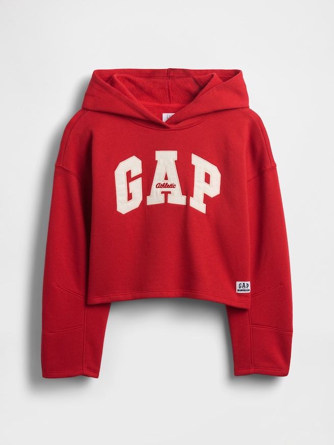 オーバーサイズ バレルスリーブ GAPロゴパーカー (キッズ)-1