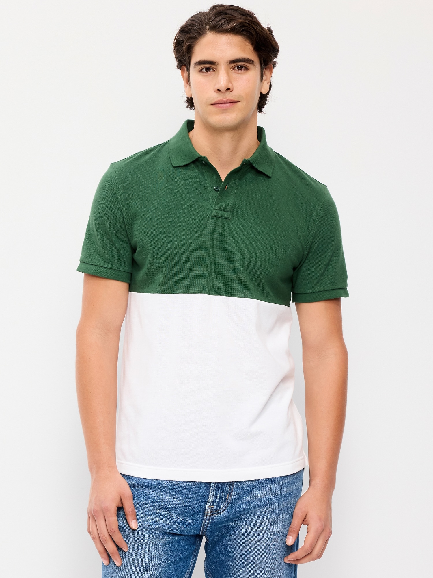 POLO EN PIQUÉ AUX COULEURS CONTRASTÉES