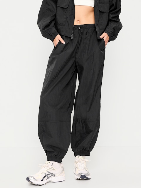 Pull-On Windbreaker Parachute Pants